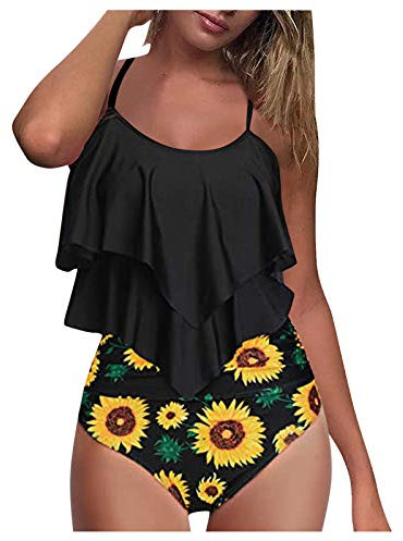 GFPGNDFHG Bikini Set Damen Wetlook metallic Lackbikini sexy Dessous Gogo Outfit Wetlookbikini glänzend Lack Zweiteiler Bademo High Waist Lace Up Bademode Zweiteilige Neckholder Retro Sexy Neckholder