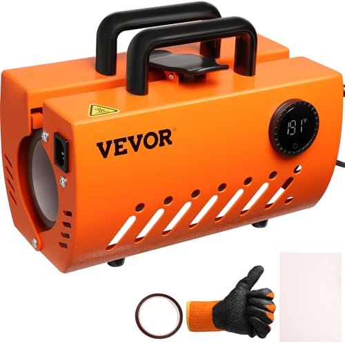VEVOR Presse à Chaud pour Tasses 620 W Presse pour l'Impression de Tasse 33-89 cL 7,5-8,7 cm de Diamètre Machine de Sublimation 40-210 ℃ Personnalisation Facile Transférer Images sur Mug Tasse Gobelet