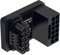 CY Adapter 12VHPWR ATX3.0 PCI-E 5.0 Power Modular Adapter 12+4Pin zu 12+4 16Pin Oben abgewinkelte 360 Grad entgegengesetzte U Form zurück gewinkelt für 4080 5090TI 16Pin 12+4P Grafikkarte