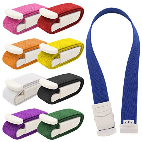 GZhaizhuan 9 piezas de torniquete de alta flexibilidad, manguera de estiba con hebilla para médicos, sanitarios y camping, primeros auxilios al aire libre (9 colores)