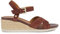 Geox D Ischia Corda C, Sandali con Zeppa Donna, Cognac Scuro, 38 EU