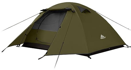 Forceatt Tienda De Campaña 2 Personas, con 100% A Prueba De UV/Viento/Impermeable, Tienda de Techo de Doble Capa Portátil Ultraligera, para Trekking, Camping, Playa, Aventura Etc