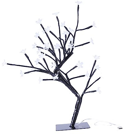 Warmhm Elegantes Licht – -Bonsai-Lampe Mit Dekorativem Kirschblütenlicht Für Schreibtisch Nacht Hochzeit Zuhause (warmweiß)