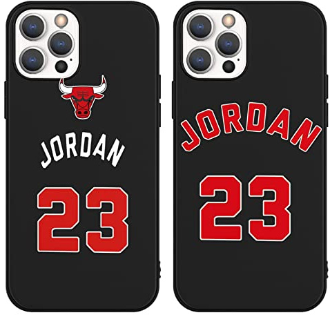 [2 Stück] Hülle Kompatibel mit iPhone 15 Pro Max 6,7,Basketball Player Star 23 Muster Gemustert Kratzfest Stoßfest Handyhülle Cover Premium TPU Silikon Case Schutzhülle für iPhone 15 Pro Max,01