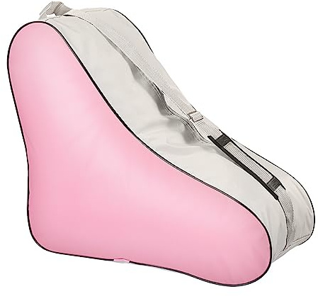 BESPORTBLE Bolsa para Patines de Ruedas, Bolsa Triangular para Patines de Hielo, Patines en línea, Patines de cuádruple, Accesorios de Patinaje para niños y Adultos (Rosa)