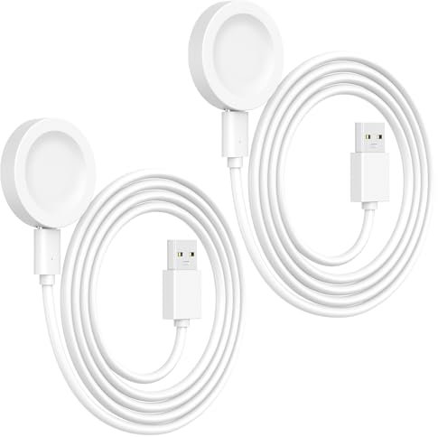 AWINNER Caricabatterie compatibile con cavo di ricarica Huawei Watch, adattatore USB di ricambio per smartwatch (bianco, confezione da 2)