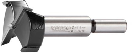 Mollom 1-11/16 (42,9mm) MèChe Forstner Pour Travail Du Bois PréCis Avec Carbure Yg8 Durable D'Une éPaisseur De 2,0 Mm, IdéAle Pour Le Bois Dur, Le Plastique, Le Contreplaqué