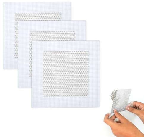 Wall Repair Patch - Pack of 3 Plasterboard Repair Patch - 10 x 10 cm Self Adhesive Drywall Repair Kit - Fibreglass Repair Kit Plastering Tools Plaster Patches for Walls & Ceilings - 4 x 4 inches