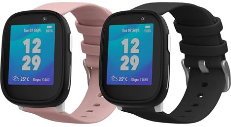 kwmobile Armband S kompatibel mit Xplora X6 Play - 2X Fitnesstracker Sportarmband aus TPU und Silikon