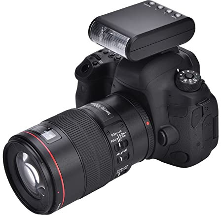 Speedlite Kamerablitz für DSLR-Kameras, tragbare Mini-Blitzschuh-Halterung, eingebauter digitaler Slave und automatischer Vorblitzsensor, Blitzschuh-Zubehör für Fotografie
