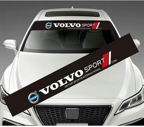 NBVGFGDF Frontscheiben Aufkleber, für Volvo S40 S60 S80 S90 XC40 XC60 XC90 Auto Windschutzscheibe Sonnenblende Streifen, Auto Fensteraufkleber Wasserdicht