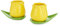 Balvi Set Tasses à café Tulip Couleur Jaune 2 Tasses en Forme de Tulipe et 2 soucoupes en Forme de fe