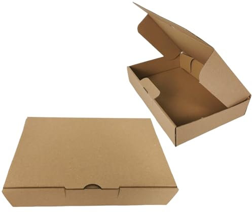 merverd Maxibriefkartons Versandkartons Faltschachtel Faltkarton Warensendung Büchersendung Versand Post Tasche Braun 25x16x5 cm (100)