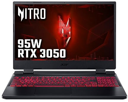 Acer Nitro 5 AN515-58 15.6-inch Gaming Laptop - (Intel Core i7-12650H, 16 GB RAM, 512 GB SSD, NVIDIA GeForce RTX 3050 4G, 1920 x 1080 144Hz Display, Windows 11, Black) (Renewed)
