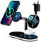Infinity Charge 5-in-1 Wireless Charging Dock LED Light and UK Plug | Compatible with MagSafe, Apple iPhone 16/15/14/13/12 Series, Apple Watch SE/8/7/6/5/4/3/2, AirPods Pro/3/2 | USB-A & Type-C Port