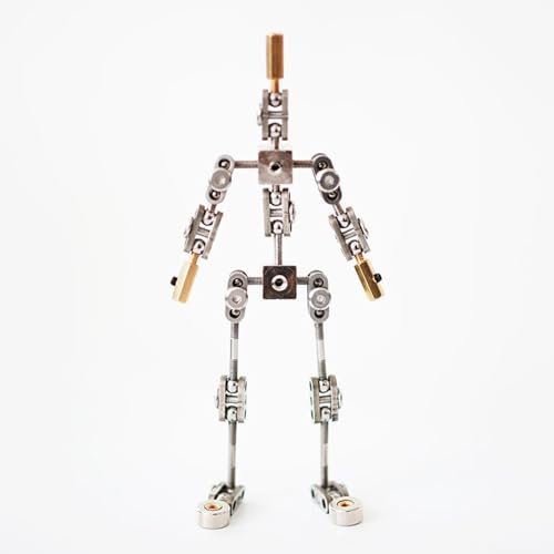 YSFHYAN DIY Studio Stop Motion Armature Kits,Filmische Animationspuppe aus Edelstahl, Einfach zu Montieren, Geeignet füR Animationsstudios,Produktfotografie(Size:17CM)