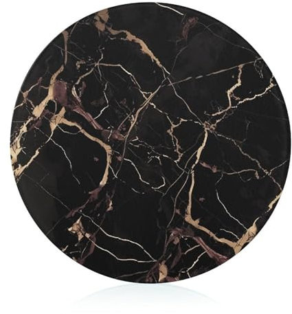 Glass Chopping Board, Black Gold Marble Print Glass Cutting Board Small Cutting Board Portable Chopping Board Fruit Cutting Board