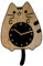 Colcolo Katzen-Wanduhr, dekorative Uhr, modern, stilvoll, mit schwingendem Schwanz, Cartoon-Wanduhr zum Aufhängen, leise Uhr für die Innenküche