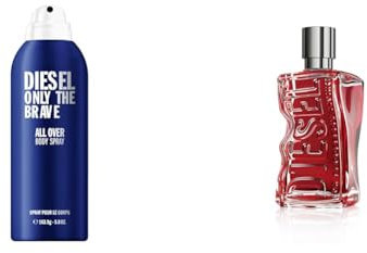 Diesel Only the Brave Body Spray 200ml + D by Diesel Red Parfüm | Eau de Parfum für Herren 30 ml