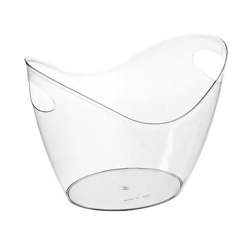 BUUNHI Weinkühler Eiskübel für Partys, durchsichtiger Eiskübel aus Acryl, 3,5 Liter, geeignet für 2 Wein-, Champagner- oder 4 Bierflaschen Flaschenkühler