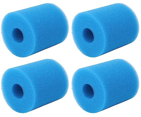 KIMISS 4 Pièces Type H Filtre de Piscine Type H éponge de Filtre de Piscine, Mousse de Filtre de Piscine de Type H Réutilisable et Lavable, éponge de Filtre de Remplacement de Piscine,