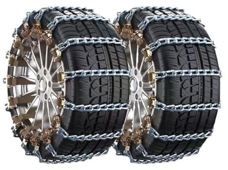 XIAOTIEC Auto Schneeketten für Jeep Renegade 2016-2023,Winter Rad Reifenkette Traktionshilfe Schneekette Ultraleistungsfähig 165-265 Reifen,B- 80strip Manganese Steel