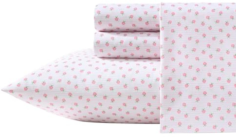 Laura Ashley Kinder-Bettwäsche-Set, ultraweich und atmungsaktiv, Kleinkind-Bettwäsche mit passenden Kissenbezügen, knitterfrei, ideal für Mädchenzimmer (Sweet Lady Bugs Pink, Queen)