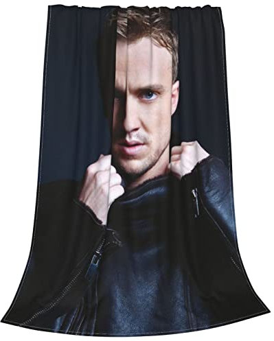 GNHFNM Tom Felton Flanelldecke, ultraweich, Mikrofleece, Überwurf, Decken, Merchandise, warm, leicht, Bettwäsche für Sofa, Couch, Stuhl, alle Jahreszeiten, 203,2 x 152,4 cm