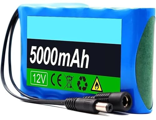 HELINAZI Batteria da 12 V 5000Mah Ioni di Litio Piccola 3S2P Dispositivi elettrici Ricaricabili Batteria di Ricambio Batteria di Ricambio con Caricabatterie DC 12,6 V