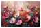 KitchenYeah© Platzsets Abwaschbar 6er Set 45x30 cm Tischsets Platzdecken Platzset Tischset Esstisch Tischuntersetzer Unterlagen rutschfest Mohnblumen - Rosa - Blumen - Botanisch - Kunst