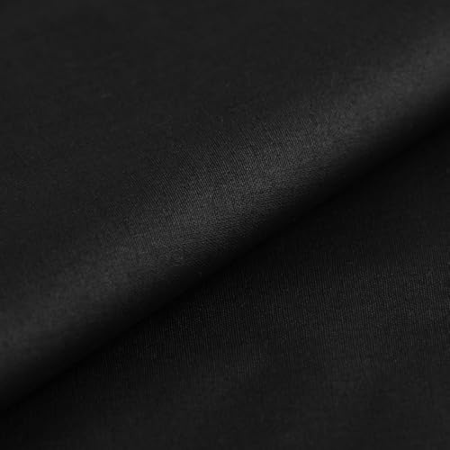Beschichteter Baumwollstoff Schwarz - 100% Baumwolle - Stoffdichte : Leicht 135 g/m2-150 cm Breite - Meterware