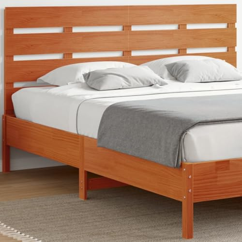 Frdhee Bettpolster Polster Kopfteil,Kopfteil Wachsbraun 180 cm Massivholz Kiefer,Bett Rückenlehne für Arbeitszimmer und Schlafzimmer