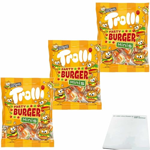usy Bundle für Trolli Mini Burger Party 3er Pack (3x170g Beutel) + usy Block