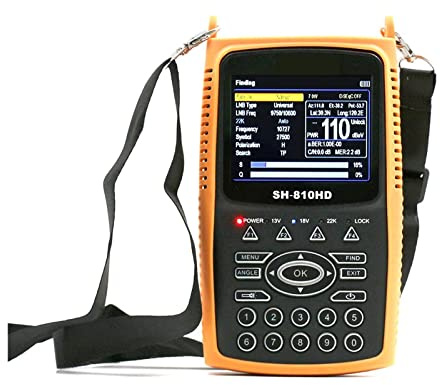 Satellitenfinder, SH-810HD DVB-S2 DVB-S Digital Satellite Finder Meter 3,5 Zoll HD LCD DVB-T2 DVB-T Signal Satfinder Support CCTV 810HD(6K 2B Box)