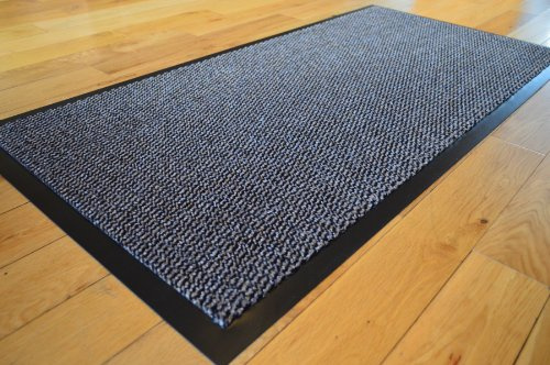 GREY BLACK HEAVY DUTY NON SLIP RUBBER DIRT STOPPER BARRIER RUG SMALL MEDIUM EXTRA LARGE DOORMAT LONG NARROW HALL RUNNER **6 (60 X 120 CMS)