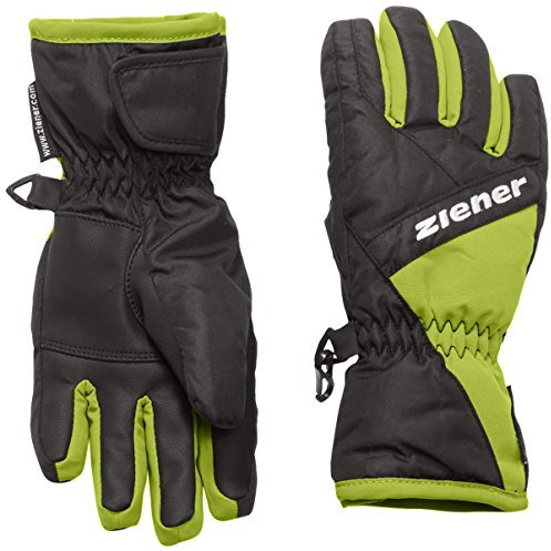 Ziener Jungen Handschuhe Luggi Gloves Junior Kinderhandschuhe, Black/Sunny Green, 7