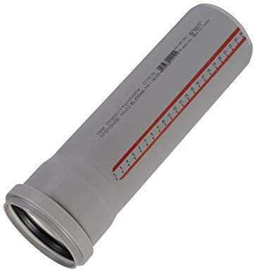 Ostendorf Tubo HT con manicotto e guarnizione in gomma, DN 90, 250 mm
