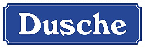 WERBEPUNKT. Schild im Straßenschild-Design Dusche 30 x10 cm Alu-Verbund