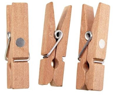 Pince à Linge magnétique 3,5cm Naturel x10 pièces