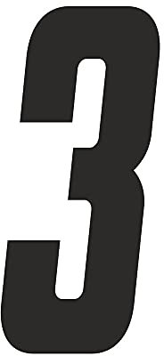 4R Quattroerre.it 13293 Cross 3 Numero, Nero, H 15 cm, Set di 3