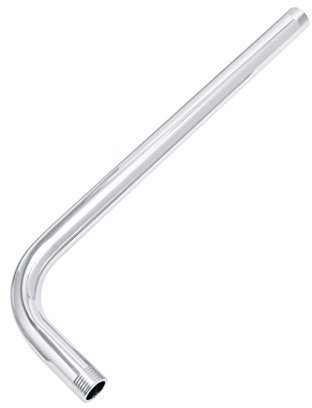 JOYKK Thread G1 / 2 90 ° 30 cm Acero Inoxidable Montado en la Pared Tubo de Lluvia Cabezal de Ducha Brazo Soporte - Plata