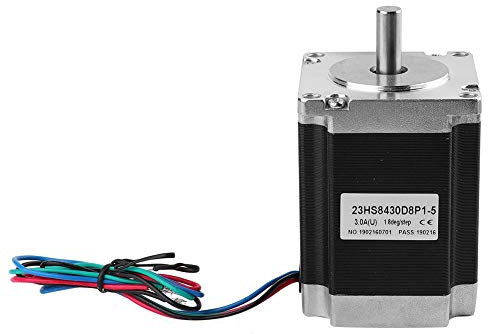 Yanmis Schrittmotor, 23HS8430 3A 8 mm Wellendurchmesser 2-Phasen-Schrittmotor für CNC, Verpackungsanlagen, Sicherheitsüberwachungsanlagen usw CNC Fräse Stepper Driver