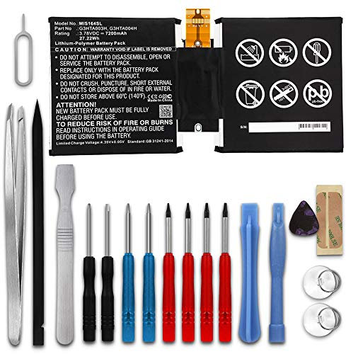 subtel, Battery for Tablet compatible with Microsoft Surface 3 10.8, G3HTA004H, G3HTA003H (3.78V, 7200mAh) + Tool set