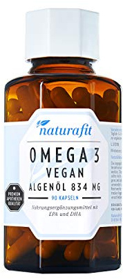 naturafit Omega 3 vegan Algenöl 834 mg Kapseln, 90 St. Kapseln