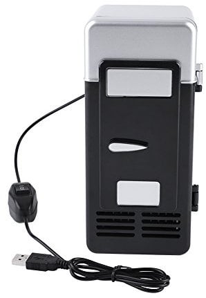 BuyWeek Frigoríficos Mini USB, Mini Nevera USB Refrigerador Bebidas Latas Refrigerador más frío/Caliente para el Oficina, Negro