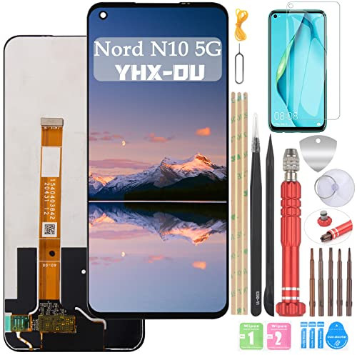 YHX-OU 6.49 Schwarz Display für OnePlus Nord N10 5G BE2029 LCD Display Touchscreen Ersatz Bildschirm Glas Assembly mit Werkzeug+ 1 Stück Schutzfolie