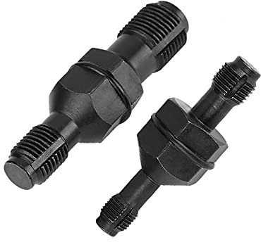 Zündkerzen-Gewindegewindebohrer, 2 Stück Kohlenstoffstahl-Zündkerzengewindeeinsatz-Gewindebohrer-Set M10 * 1,0/M12 * 1,25 M14 * 1,5/M18 * 1,5, Autoreparatur- und Modifikationsteile