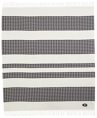 Northwest The Company NFL Green Bay Packers Jacquard-Überwurfdecke, Waffelmuster, 127 x 152,4 cm, Weiß/Grau