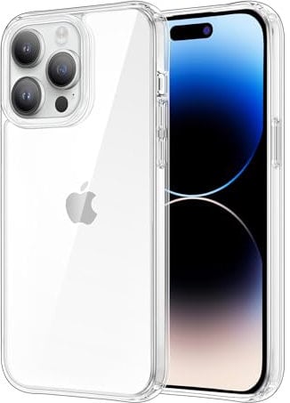iCatchy phone case compatible with iphone 14 pro 6.1-Inch | iPhone 14 Pro Cover Shockproof Bumper Cover, Anti-Scratch Clear Back with Military-Grade Protection (UHD Clear)