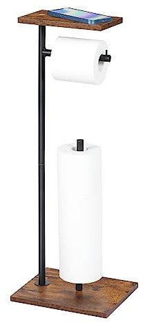 Porta Carta Igienica da Terra, Piantana Portarotolo per WC, Porta Rotoli Cartaigienica WC, Porta Rotoli Cartaigienica Bagno, in Piedi